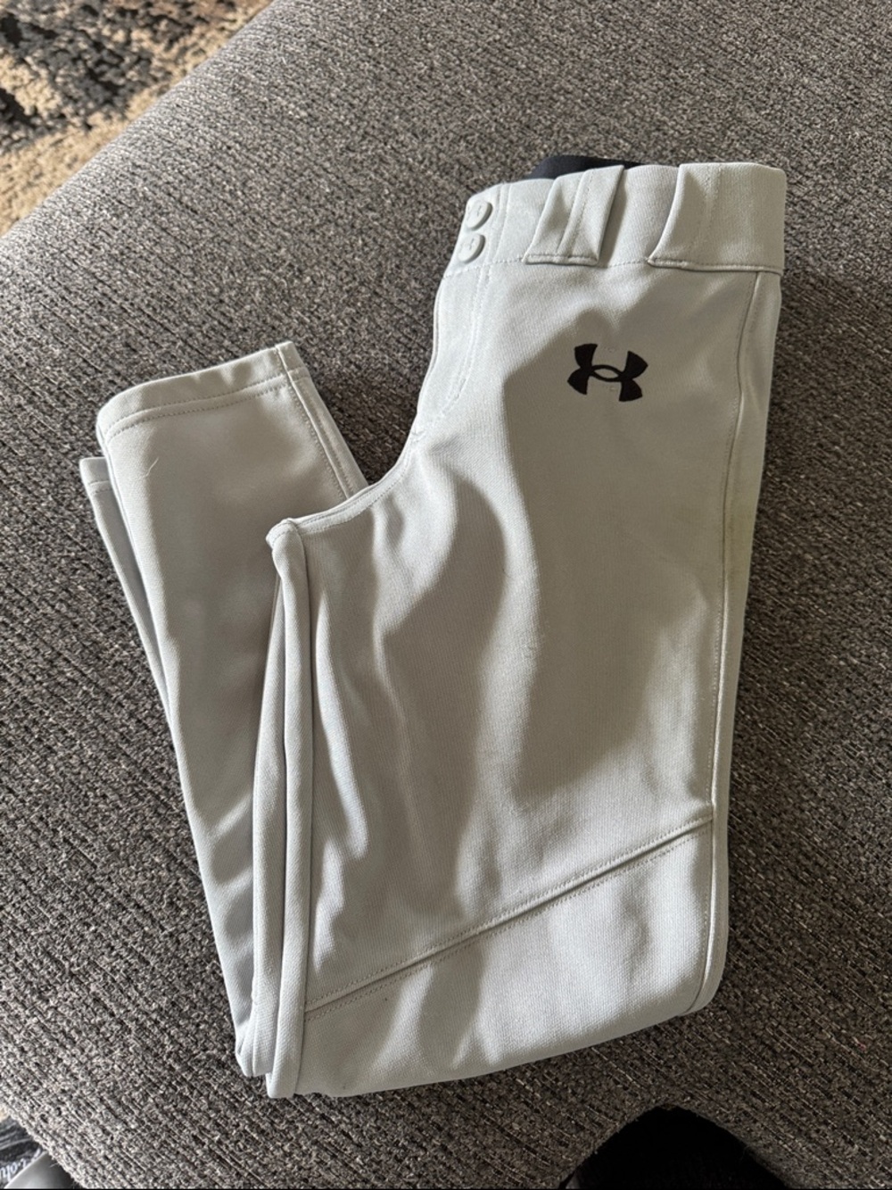 Under Armour Light Gray Youth Baseball Pants S small